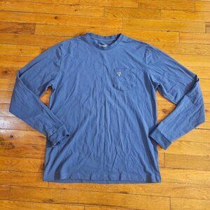 Birddogs Mens Blue Long Sleeve Pocket T-Shirt Cotton Blend Size L 2998